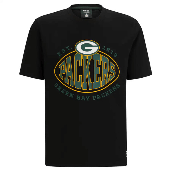 Men's Green Bay Packers Black BOSS X Trap T-Shirt